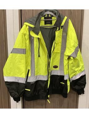 Pioneer Star Tech Mens Reflective Jacket W/removable Hood Size 2 XL